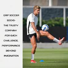 4/5/6 双男式防滑足球/篮球运动袜,带防滑垫,防滑袜 - 彩色 - 查看 10