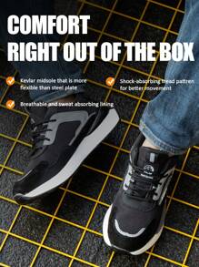 RAYDLINX 夏季透气男士钢头鞋，防砸、防刺穿、舒适、防臭，适合建筑工地