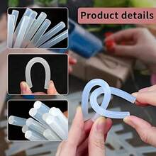 50/100pcs EVA Mini Glue Sticks, Suitable For Arts, Crafts, DIY Projects, Transparent, Compatible With Most Hot Melt Glue Guns, Adhesive - Transparent - View 5