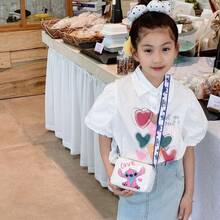 1 件新款米奇米妮卡通方形包，新款单肩包，可爱卡通斜挎包，儿童和成人迷你方形包，时尚零钱包，适用于学校用品，返校