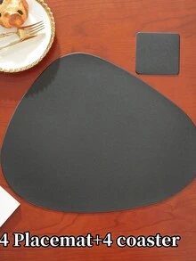 8/12 Pcs Hotel/Restaurant Placemat/Coaster Set, Premium Table Mats, Easy To Clean Multi-Color Heat-Resistant Pads To Protect Tabletop, Suitable For Weddings, Parties, Home, Hotel, Kitchen, Festive Decoration