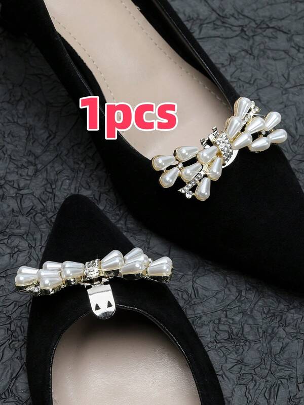 1 Peça Acessório de Sapato Decorativo de Cristal de Vidro, Clips de Sapato Removíveis de Metal com Strass, Decorações para Sandálias