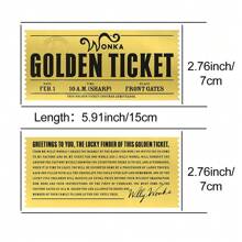 1pc 2025 New Charlie Chocolate Golden Ticket - Plastic Foil Banknote Collector Card - Birthday Gift - Christmas Gift - Halloween Gift - Gift - Multicolor - View 6