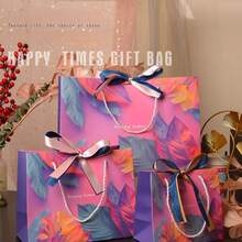 Colorful Gift Bags, Party Gifts, Handbags, Cosmetic Packaging Bags, Universal Paper Bags With Double Ribbons - Multicolor - View 11