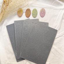 4 Peças Novo Ferramenta de Impressão em Relevo de Textura de Argila Macia com Flor Datura Verde, Ferramenta Criativa DIY para Decoração, Brincos, Broches, Pingentes, Escultura em Argila e Outros Afazeres, Relevo em Argila Macia, Esteira de Textura em Relevo