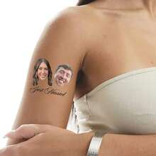 Custom Personalized Fake Tattoos Temporary, Custom Tattoos, Personalized Temporary Tattoos, For Birthday Party Wedding Bride Groom Decor, Custom Text, Personalized Text Contracted, Casual, Basics, Leisure, Unique, Customized, Personalized, Custom, Gifts For Her, Girlfriend, Family, Friends ,Forever Love, Micro-Realism - Multicolor - View 3