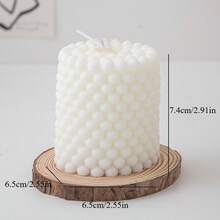 1pc Bubble Ball Cylinder Scented Candle, Atmosphere Creating Creative Home Decor Geometric Pillar Candle, Household Decoration, Bathroom Gifts Birthday Graduation,Friend Gift, Women's Gift,Winter Gift - Multicolor - View 14