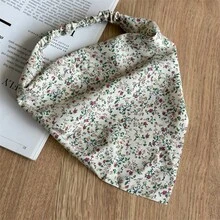 女士头巾 3 件套 清新花卉弹性头带 女士头巾，夏季田园风格发饰，学校用品，学院风 - 彩色 - 查看 10