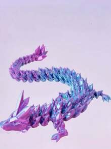 1 件/3 件/有趣且富有创意的 3D 打印发光水晶龙中国龙蛋雕像玩具，关节齐全，随机夜光装饰配件提示：产品首先需要暴露在强光下才能发出夜光