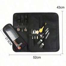 16 Pockets Chef Knife Bag Portable Kitchen Slicing Japanese Santoku Cleaver Knife Roll Bag Outdoor Carry Case Storage Pocket