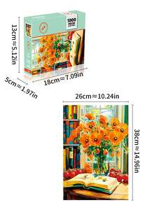 1 Hộp giấy bìa cứng xếp hình độ khó cao (Không có khung), Giải tỏa căng thẳng & Câu đố hoạt hình trí tuệ, Câu đố quà tặng - Nhiều màu - Xem 7