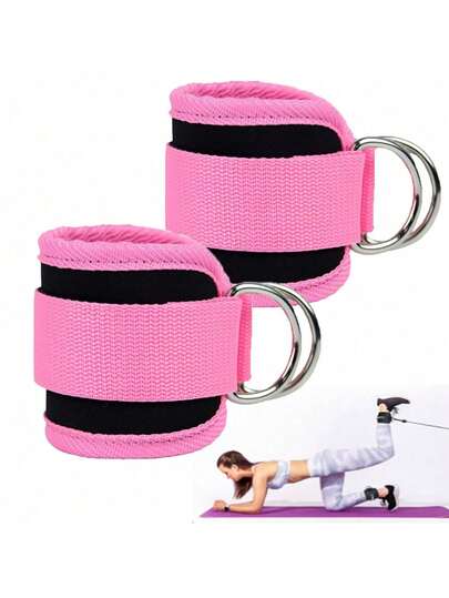 (1 Pair)Ankle Strap For Cable Machine - Fitness Ankle Straps-One Size Fit With Premium Padding, Glute Kickback Ankle Strap, Ankle Cable Straps For Workout, Booty Workout, Leg Extension, Hip Abductors & Lower Body Exercises.