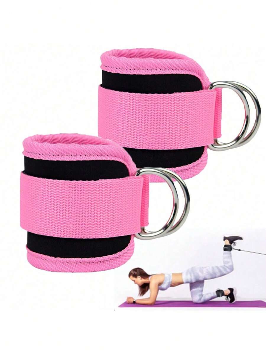 (1 Pair)Ankle Strap For Cable Machine - Fitness Ankle Straps-One Size Fit With Premium Padding, Glute Kickback Ankle Strap, Ankle Cable Straps For Workout, Booty Workout, Leg Extension, Hip Abductors & Lower Body Exercises. - Multicolor - View 1