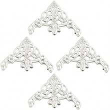 20 Stücke Ecken-Schutz aus Metall, Metall Buchsecken-Schutz Eisen-Filigran Vintage Eckverzierungen dekorativ für Tischkanten, Schmucksachen, DIY Box, Handwerks Dekoration