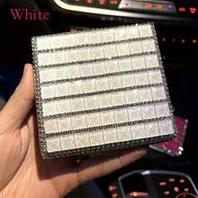 1 Stück kreative Geschenkidee Zigarettenetui aus Leder mit Strass-Automatikfunktion, Zigarettenbox mit Volldiamanten, hält 20 normale Zigaretten