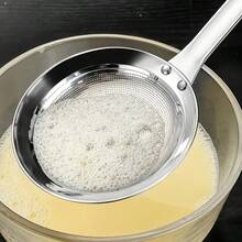 1Pc Kitchen Grease Skimmer With Fine Mesh Foam Strainer, Suitable For Home/Restaurant/Cafe, Made Of Selected 304 High-Quality Stainless Steel, In Line With Food Cooking Standards, Resistant To High Temperature, Heat-Insulating And Scalding, With Embedded Reinforced Handle, Practical And Safer! - Bạc - Xem 9