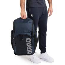 ARENA Team 45 Backpack Swimming Athlete Sports Gym Rucksack Large Training Gear Equipment Swim Bag For Men Women 45 Liters - 海軍藍混色 - 查看 5