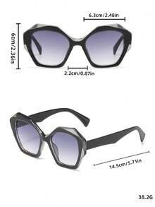 LiMiaoMiao 1 chiếc kính thời trang đa giác Unisex đa năng - Nhiều màu - Xem 2