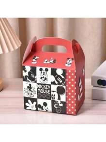 Disney 6pcs Disney Mickey Mouse Mini Cartoon Candy Gift Box, Suitable For Party, Holiday, Birthday Gift Packing
