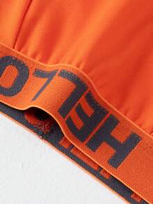 6条装青少年男童休闲字母印花腰平角内裤 - 彩色 - 查看 8