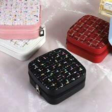 简易收纳旅行便携式珠宝收纳盒耳环戒指小首饰盒女士收纳整理器旅行必备返校宿舍收纳