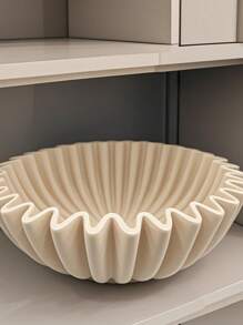 1 Stück handgefertigte Harzteller in Fächerform mit Lotosblattrand Dekor, geeignet für Innen- und Außendekoration Zuhause, Couchtisch, Küchentheke, Schüssel für Schlüssel im Eingangsbereich, Dekoration für Weihnachten, Halloween, Ostern, Erntedankfest, ohne Strombedarf