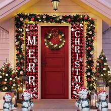 1 set decor de verandă cu semn de Crăciun fericit, decorațiuni tematice pentru petreceri, decor de perete pentru verandă cu semn de Crăciun pentru interior și exterior - Multicolor - Vizualizare 2