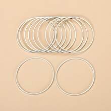 20pcs 60mm & 80mm Thick Brass Closed Hoop Earrings - 60mm - View 7
