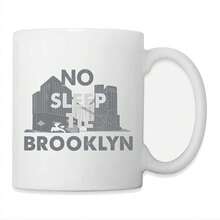 No Sleep Til Brooklyn  Urban Nightlife And Cityscape Coffe Coffee Mug 11oz - White - View 1