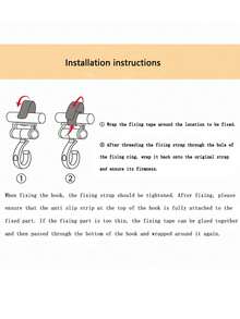 2个360度可旋转婴儿车挂钩，婴儿推车/婴儿床多功能挂钩 - 黑色 - 查看 3