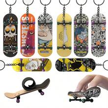 1 件带轴承的手指滑板，专业 5 层枫木手指滑板减压玩具、钥匙扣、背包吊坠、生日礼物、返校礼物 - 彩色 - 查看 10