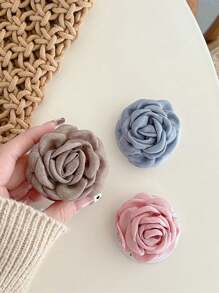 1pc Solid Color Floral Phone Air Bag Holder, Korean Ins Style Magnetic Desktop Phone Stand For Watching Videos, Portable & Stable Compatible With IPhone, Android Phone, Gift For Birthday, Family, Friends Push-Pull Phone Grip Phone Holder Phone Accessories