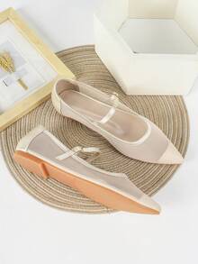 1 Pair New Summer Fashion Pointed Toe High Heel Shoes, Comfortable Casual Outdoor Flats For Teenage Girls & Students, Plus Size Pointed Toe Leather Shoes, Suitable For Wedding
