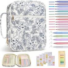 Floral Bible Cover Case With Highlighters Large Bible Tote Bags Organizer Quilted Carrying Case For Girls,Bible Study Suppliesn Journaling Kit Book Carrying Case With Highlighters Supplies Accessories Christian Gifts For Women For Storing Pens, Bookmarks, Stickers, Notebooks - Hoa bướm mùa thu - Xem 6