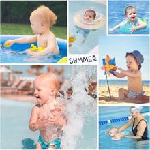 Reusable Swim Diapers Washable Baby Swim Diaper Unisex Infant Toddler Swimming Diapers - 12-18個月+一朵玫瑰 - 查看 6