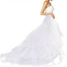 White Underskirt For Women, Bridal Wedding Dress, Slip, Petticoat, 2 Steels 3 Tulle Layered Crinoline Slip, Suitable For Wedding, Banquet, Performance, Party