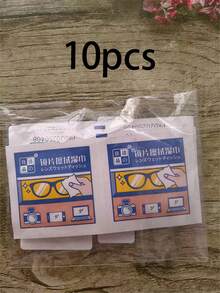 100 片装一次性眼镜清洁湿巾，优质镜头布，适用于智能手机、镜子、眼镜清洁，适合旅行、户外、运动、办公室、学校、个人护理