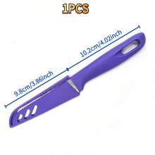 1PCS   Candy Color Fruit Knife, Kitchen Stainless Steel Peeler, Portable Small Knife, Nordic Vegetable Knife Fruit Knife - ngẫu nhiên - Xem 9