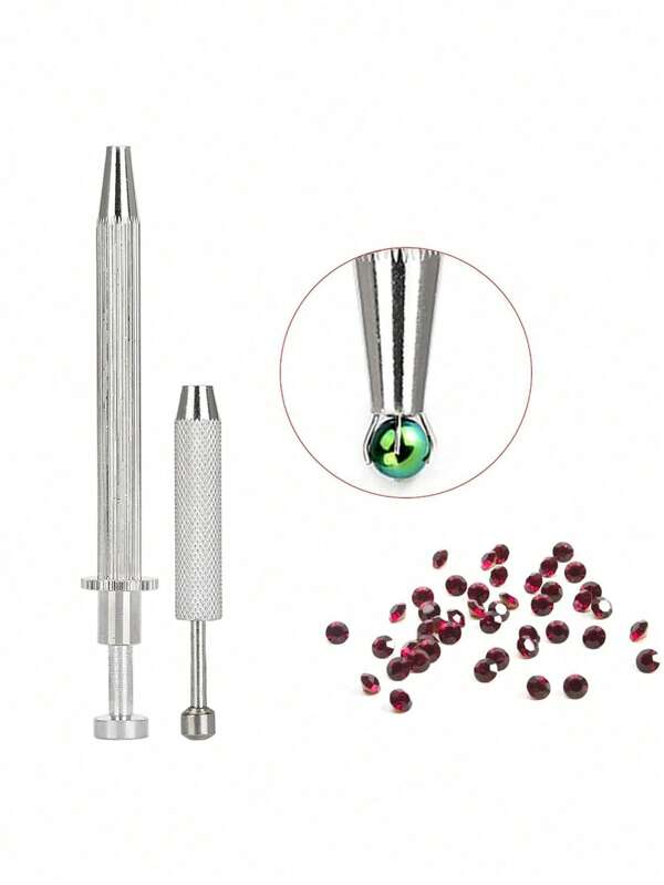 Un rack de 4 garras, herramienta de recogida, pinzas de tenedor de cristal, clip perforado para hacer joyas, bolígrafo esencial de viaje gótico Y2K, encantador cepillo deportivo, fresa líquida, mejilla roja