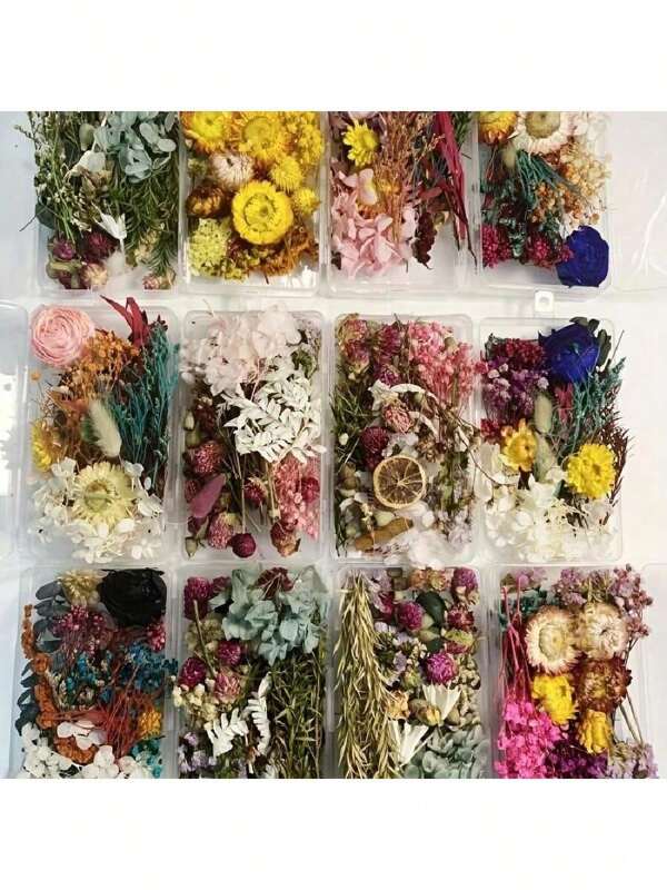 Colorful Dried Flower Resin Handmade DIY Bouquet, Wreath, Candle Making, Home & Wedding Decoration