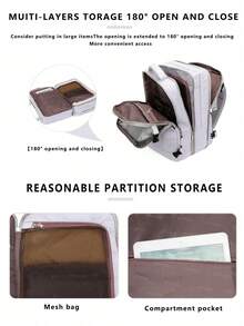 Myco Balo có thể mở rộng dung tích lớn, Hành lý xách tay được hãng hàng không chấp thuận cho các chuyến đi ngắn, Balo du lịch vừa với máy tính xách tay 15,6 inch, Kích thước khoang hành lý Easy Jet 45*36*20cm, Quà tặng khai giảng cho học sinh - Màu tím hoa cà - Xem 5