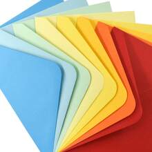 10 件/20 件/50 件/100 件纸质信封邀请信封自封纸质信封多色迷你中大型纸质窗口信封，小卡片/便笺夹信封纸适用于节日、婚礼、派对、生日和圣诞节庆祝活动