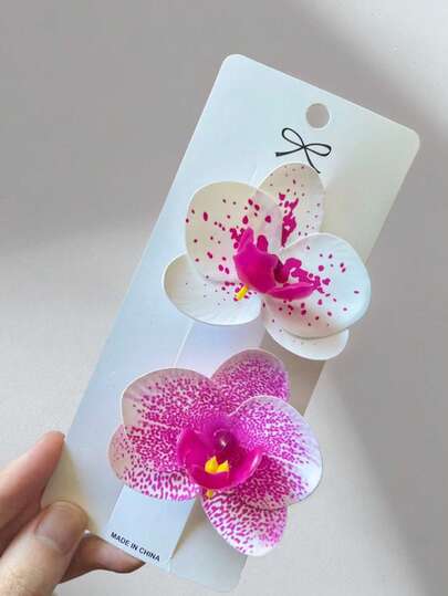 2 piezas Pinzas para el cabello con diseño floral vintage bohemio, accesorios para el cabello de mujer, pinzas con flores tropicales hawaianas, pinzas con estampado de leopardo, pinzas de moda elegantes y minimalistas, ornamentos para el cabello de mujer, artículos escolares, estampado animal, atuendos de vacaciones para mujer, accesorios para la cabeza