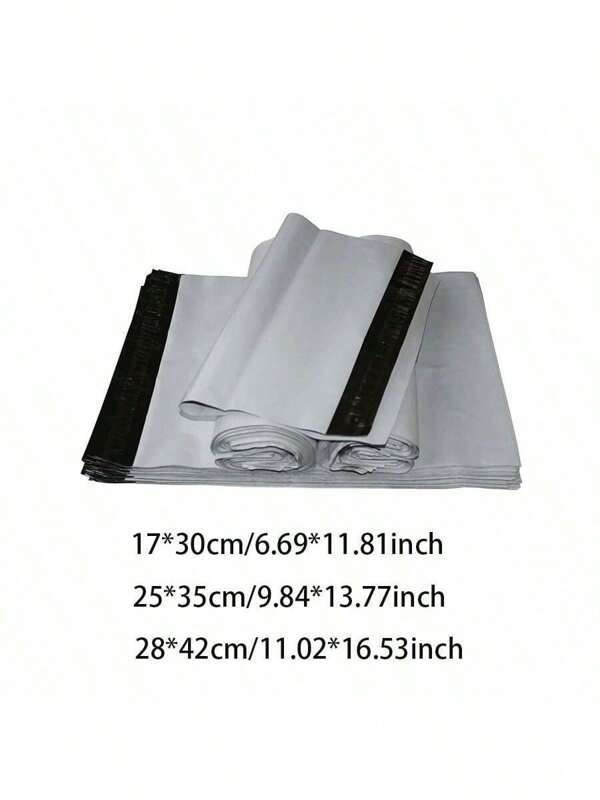 100 pièces Sacs d'expédition de couleur unie, sacs d'emballage multifonctionnels simples pour l'école, le bureau, l'expédition et l'envoi. Retour à l'école, sacs de messagerie extra-larges et renforcés, sacs postaux étanches, sacs d'emballage autocollants, sacs d'emballage scellables, sacs de stockage logistique, enveloppes d'expédition de vêtements