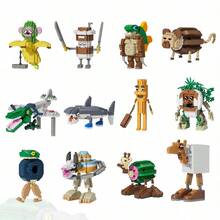 Tungtungtung Sahur, Bombardiro Crocodile, Tralalero Tralala, Lilililalila, Brr Brr Patapim, Shimpanzinni Bananini, Bombombini Guzini, AI Generated Animals, Abstract Animals, Wooden Building Block Figurines, Animal Wooden Blocks, Birthday Gift, Collectible Decor - Multicolor - View 3