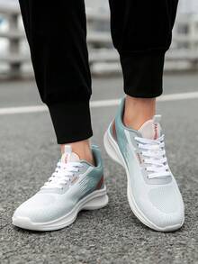 1 par de zapatos para correr ligeros y transpirables para hombres, zapatos deportivos casuales cómodos y versátiles para viajes, actividades al aire libre, absorción de impactos, zapatillas para trotar, tallas pequeñas 38-39, tallas grandes 45, adecuados para jóvenes, estudiantes, uso casual diario