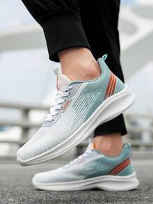 1 par de zapatos para correr ligeros y transpirables para hombres, zapatos deportivos casuales cómodos y versátiles para viajes, actividades al aire libre, absorción de impactos, zapatillas para trotar, tallas pequeñas 38-39, tallas grandes 45, adecuados para jóvenes, estudiantes, uso casual diario