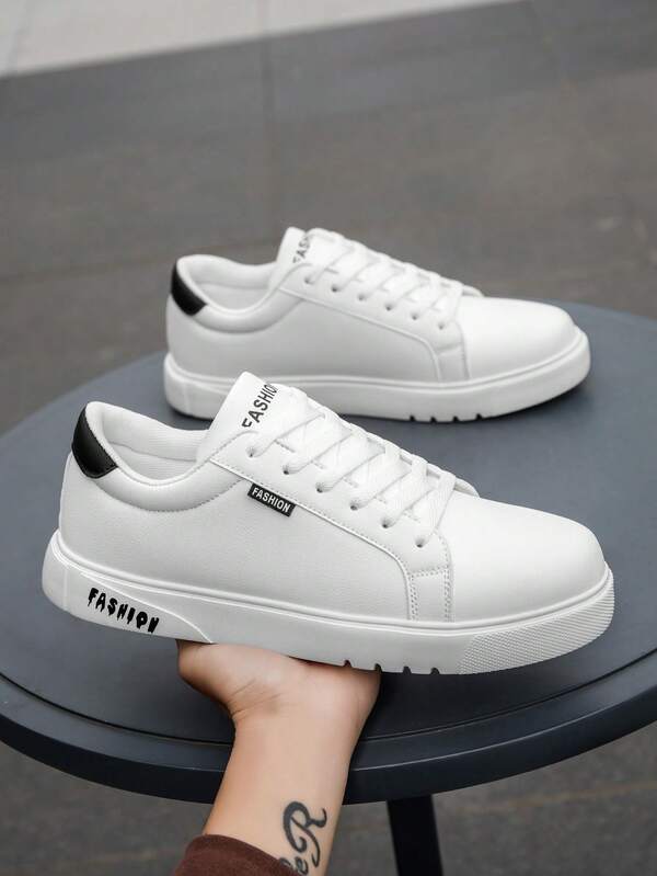 男士时尚简约拼接平底系带运动鞋，户外时尚百搭情侣休闲运动登山鞋