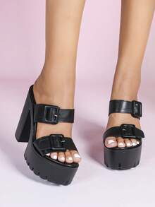 Nuovi sandali con plateau alla moda da donna, con punta aperta, casual, eleganti e alla moda, adatti per l'uso quotidiano