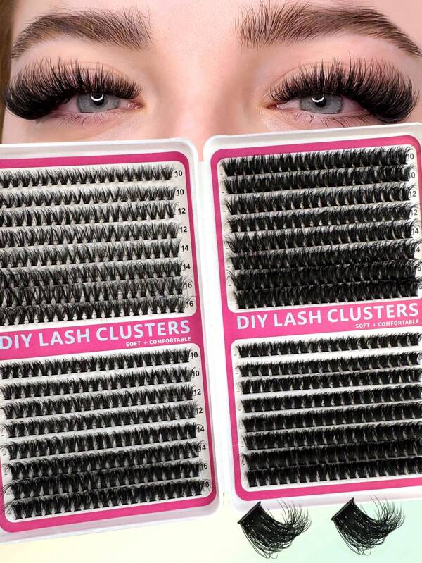 500pcs/530pcs/510pcs/570pcs/580pcs 100D/80D/60D/40D High Capacity Eyelash Extension, Fluffy Wispy Mink Lashes 0.07mm D Curl 10-18mm Mixed Length, Natural Soft Eyelash, Reusable Makeup Accessory Suitable For Any Style